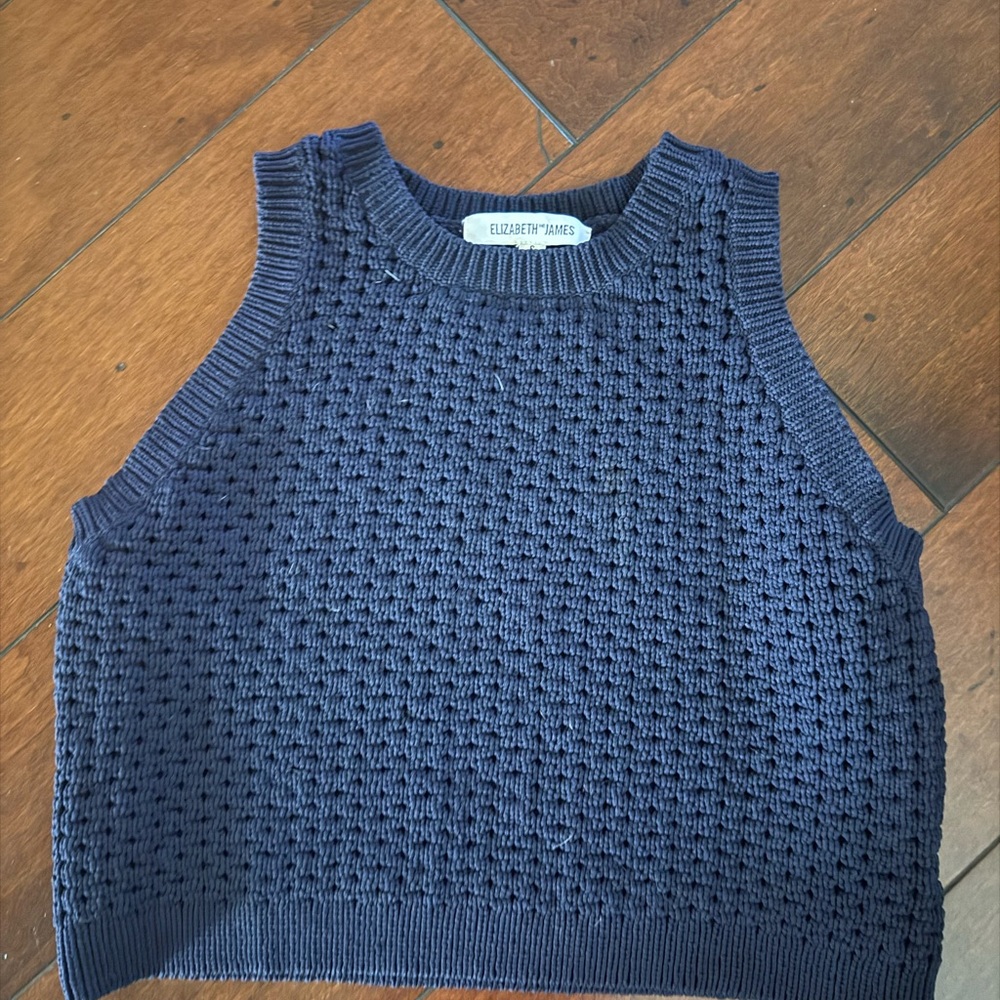 Elizabeth and James Navy Sweater vest
